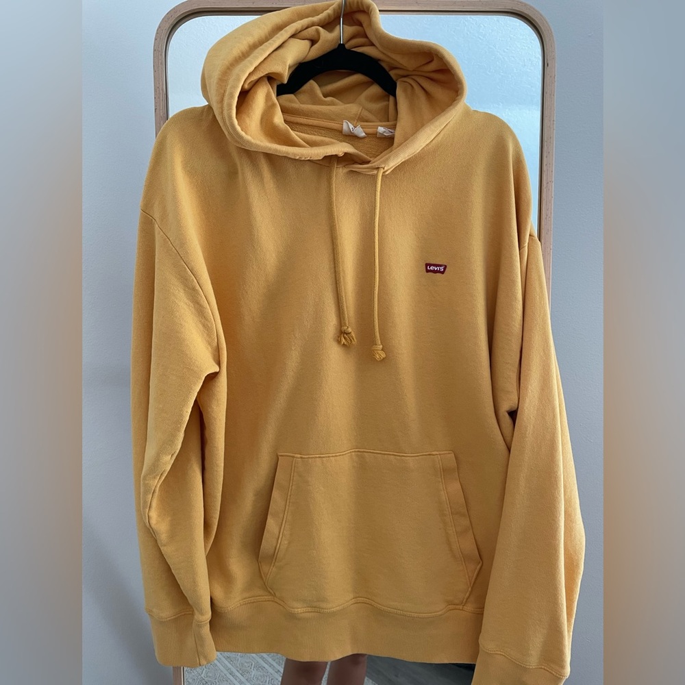 Levi’s Original Pullover Hoodie Sweatshirt Logo XXL Mustard Yellow